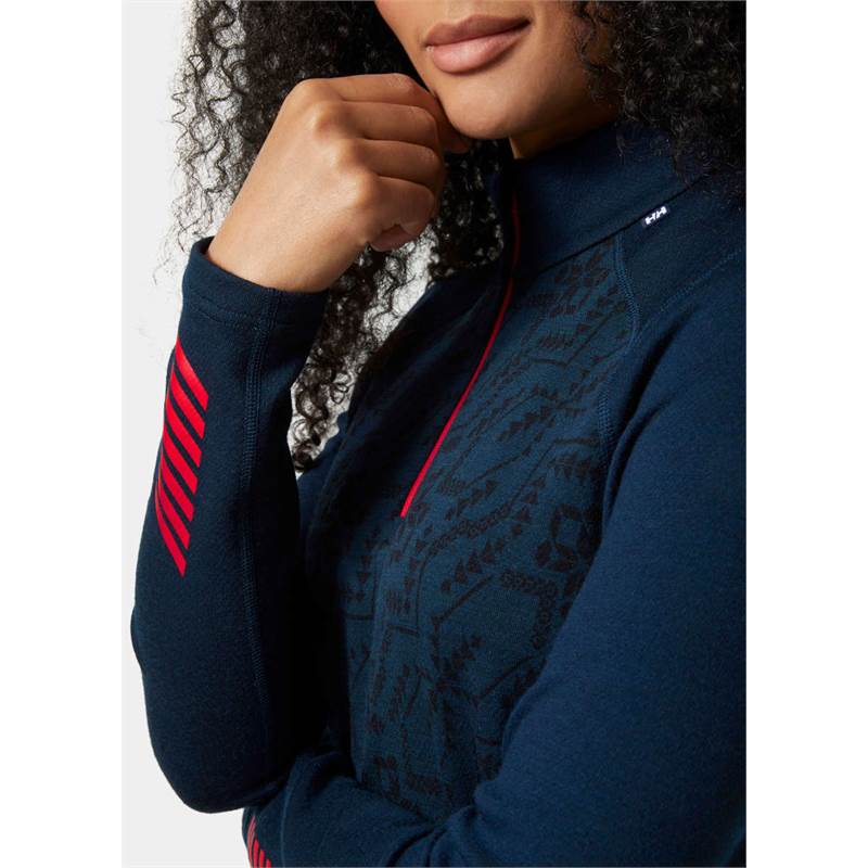 Helly Hansen Womens Lifa Merino Mid-Graphic 1/2 Zip Top-4